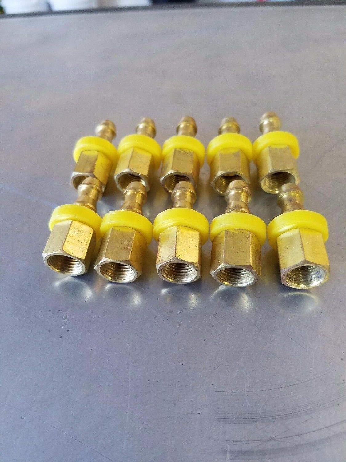 R&G UNLIMITED Brass PushOn Hose Fitting Connector 1/4