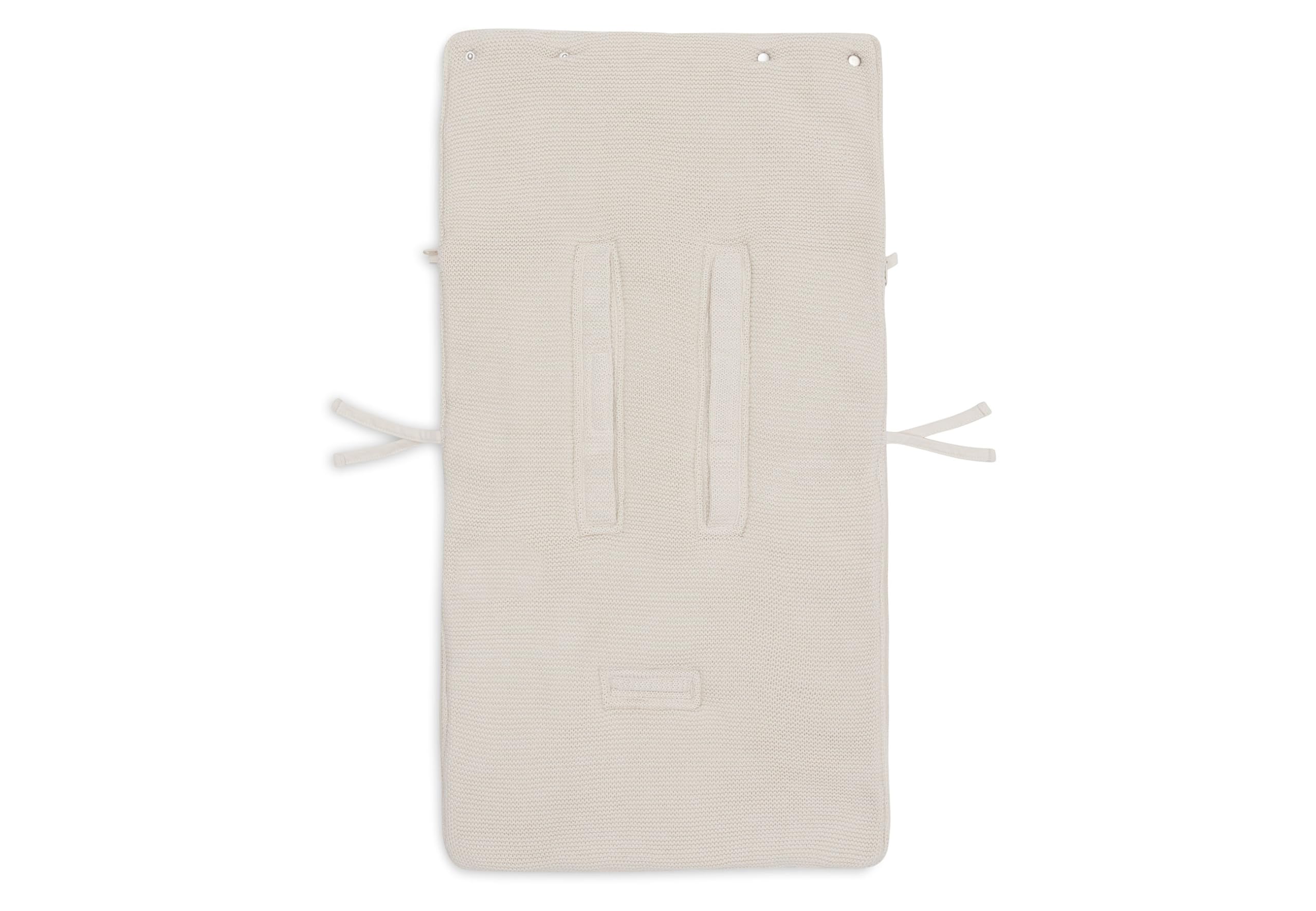 Jollein Nid d’Ange - Basic Knit - Oatmeal - Pour Siège Auto Groupe 0+ et Poussette - Compatible 3 et 5 Points - Tricot et Doublure Polaire