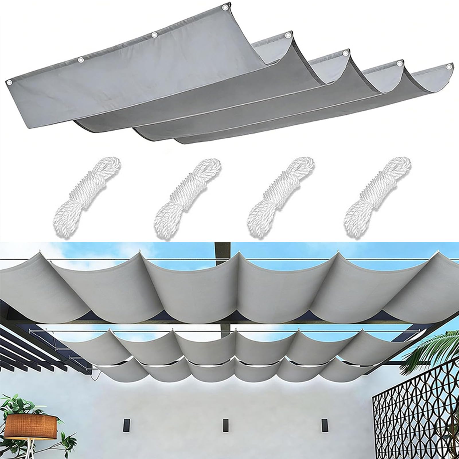 Voile d'ombrage rétractable pour ombrager la terrasse et déjeuner à l'abri du soleil