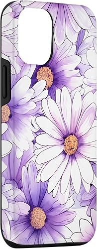 Miniatura 6 de Funda para iPhone 13 Pro Max Daisy Hippie Flowers Floral Aesthetic Boho Purple