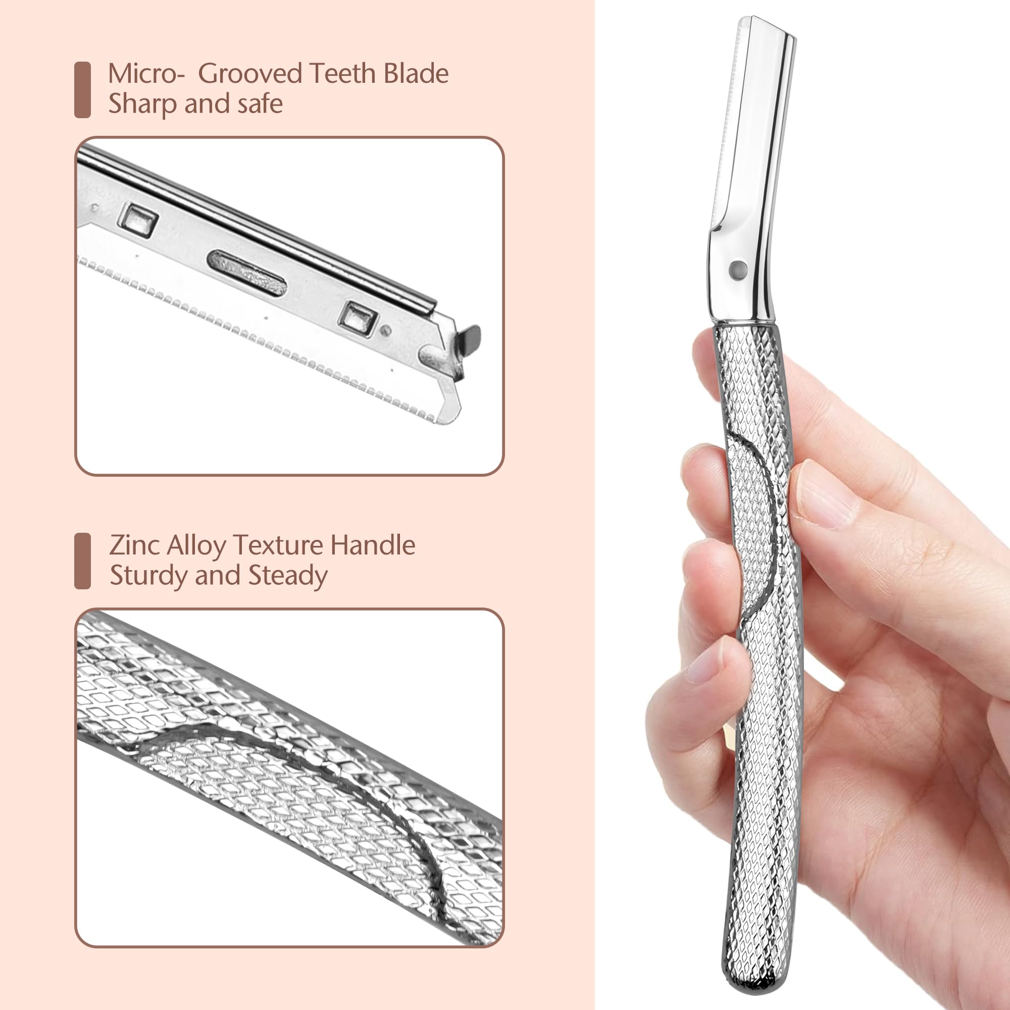 Herramienta Dermaplaning para cara, maquinilla de afeitar de cejas, modelado de cejas, recortadora de pelo de cejas y afeitadora con cubierta protectora, removedor de vello facial para