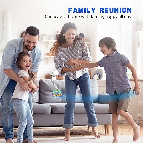 Miniatura 40 de Juguete de esfera voladora, orbe de nebulosa mágica, mini dron mágico con forma de globo, spinner con luces RGB incorporadas, OVNI giratorio de 360°