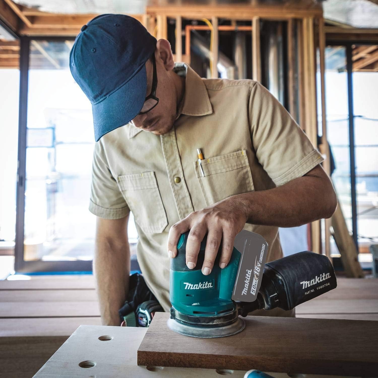 Makita XOB01Z 18V LXT Lithium-Ion Cordless 5" Random Orbit Sander, Tool Only (Renewed) - Image 5