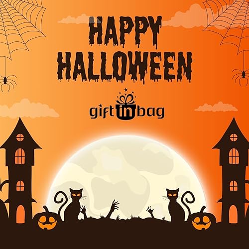 Miniatura 9 de Paquete de cuidado de Halloween, bolsa de aperitivos (42) dulces surtidos de galletas de dulce o truco, barras de alimentos, paquete de regalo