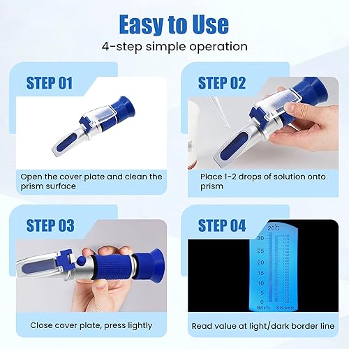 Miniatura 25 de Refractómetro DEF 0-40% AdBlue Líquido de escape diesel Refractómetro de concentración de urea refractómetro de mano con ATC para diesel automotriz
