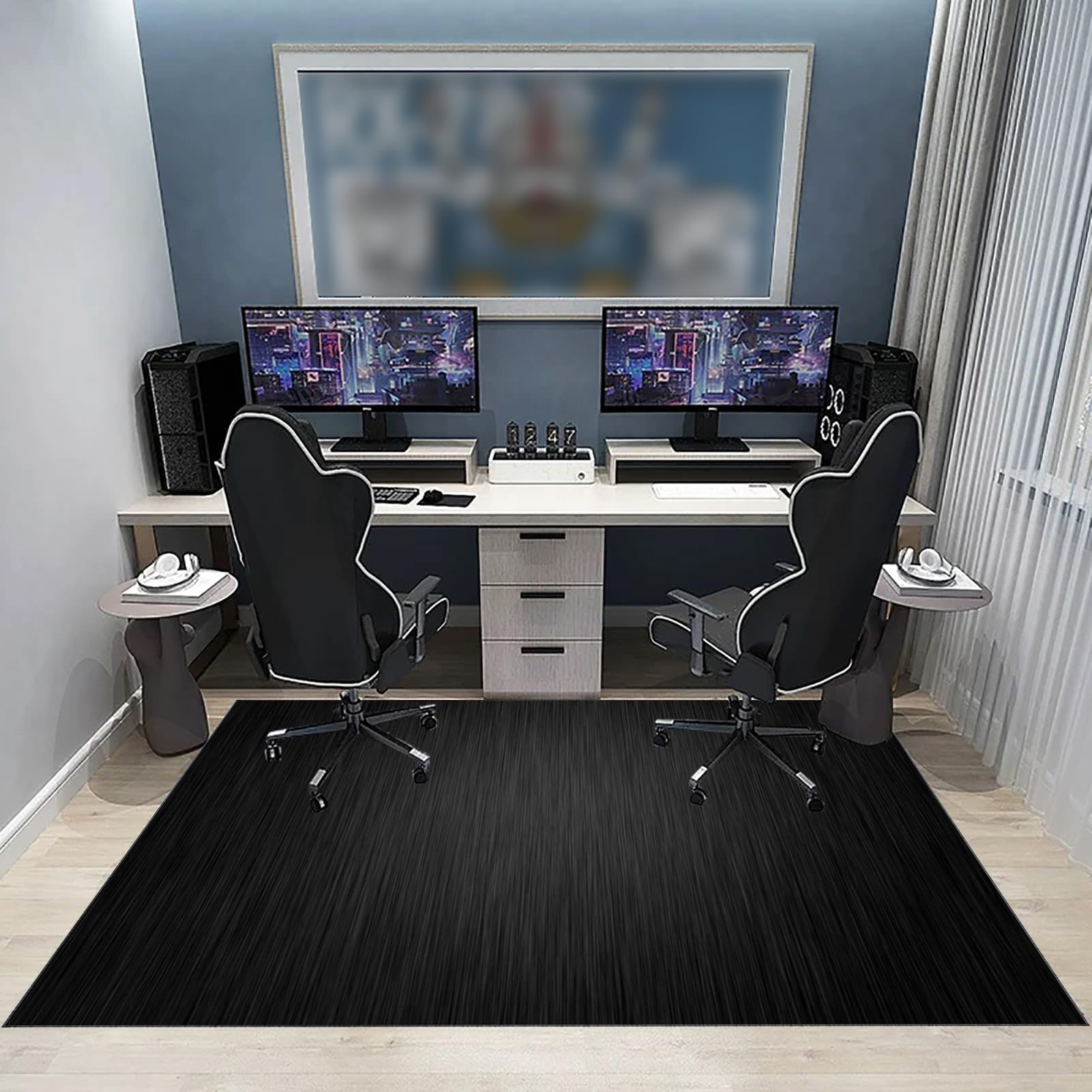 JaevKwzy Office Chair Mats for Hardwood Floors Gaming Chair Mat for Office Carpet Chair Mats Non Slip Floor Protector Mat for Chairs Desk Chairmats Office Floor Protector mat 140 x 180 cm - Image 2