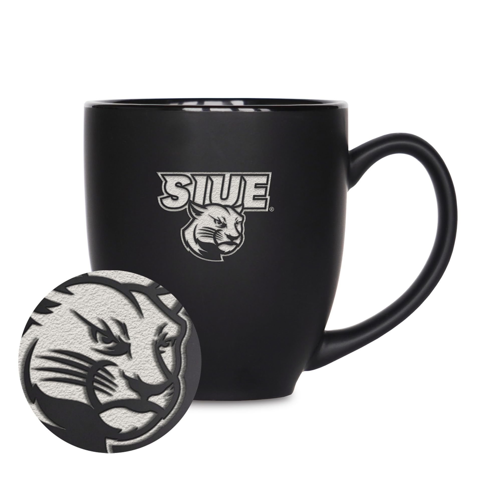 Tasse SIUE Cougars en céramique noire Rico Industries 445ml