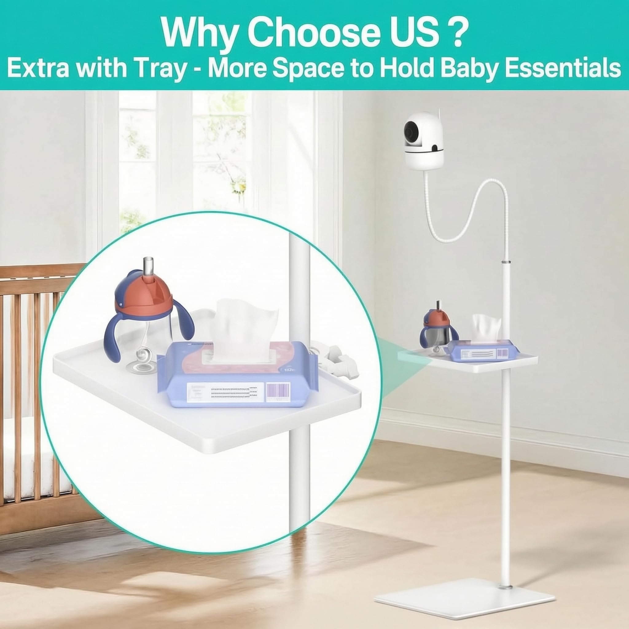 Soporte para bebés y Soporte metálico Compatible