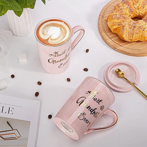 Miniatura 6 de Regalos para la abuela, taza de la mejor abuela del mundo, regalos únicos de cumpleaños de Navidad para nuevas abuelas de nieta nieto, tazas de café