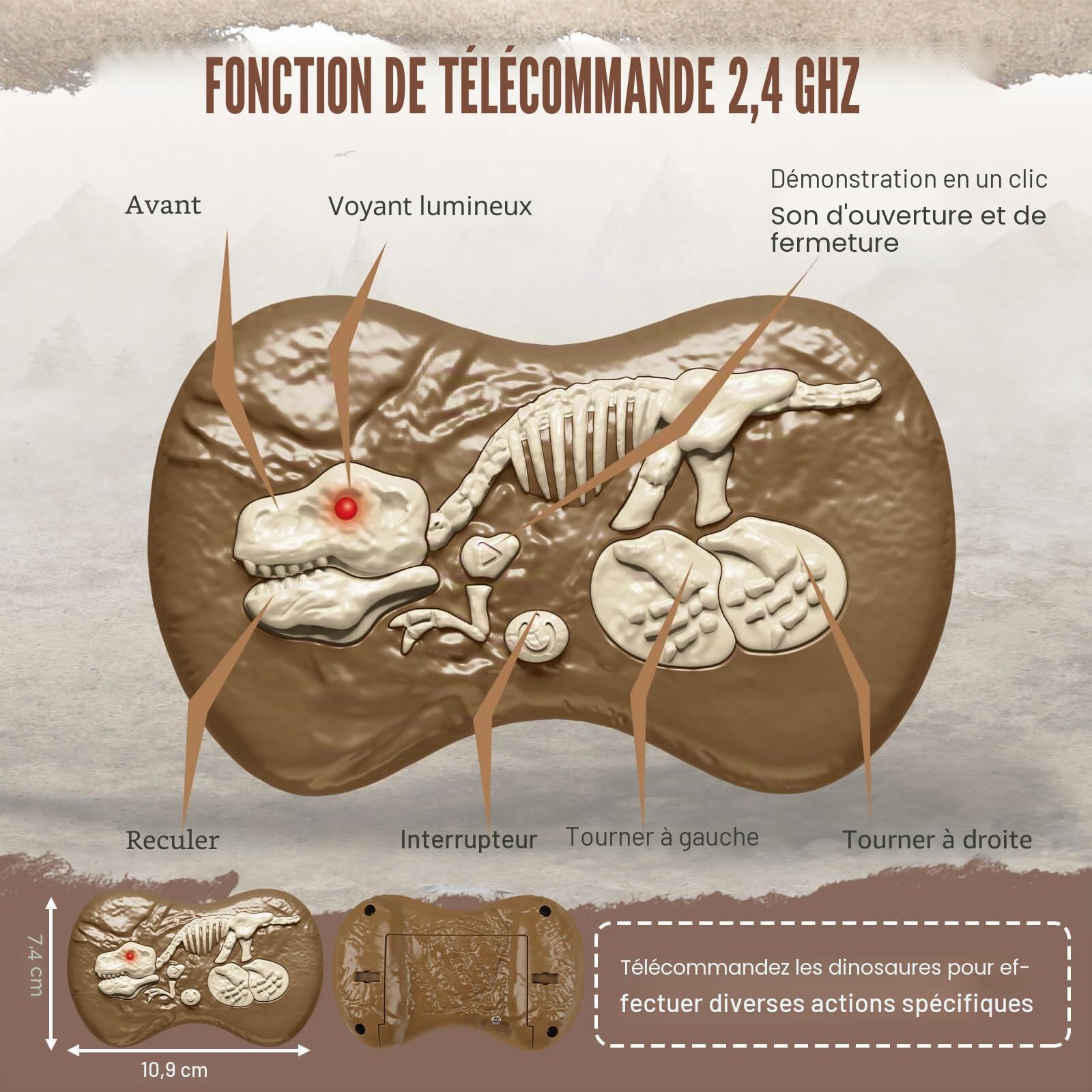 Aooess Jouets pour enfants de 3 à 8 ans: jouets de dinosaures télécommandés pour les âges 3 4 5 6 7 8 ans cadeaux pour enfants jouets pour enfants de 3 à 8 ans jouet robot dinosaure RC