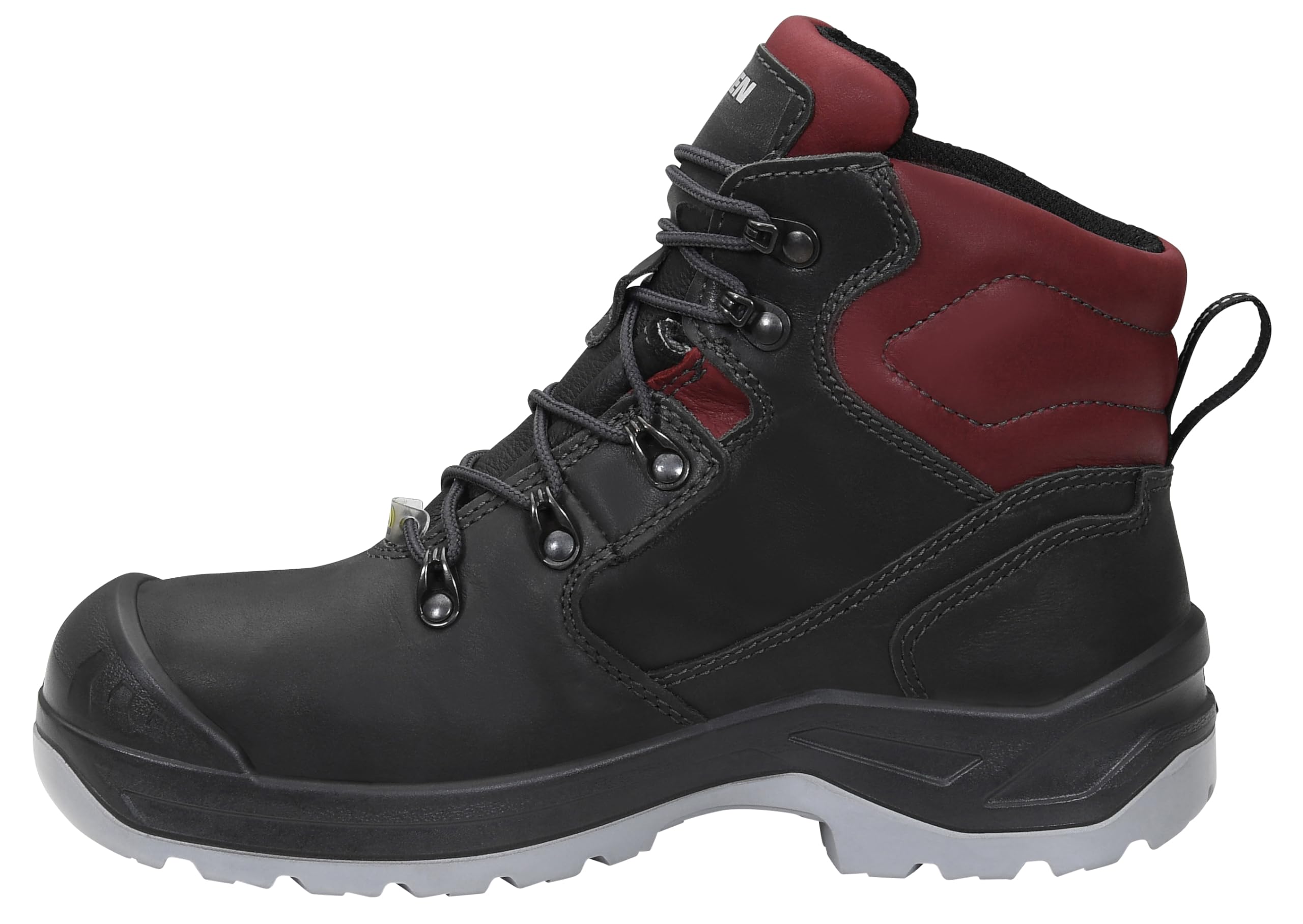 ELTEN Sicherheitsschuhe Lena GTX Black-red Mid ESD S3 CI, Damen, Leder, Stahlkappe, leicht, robust