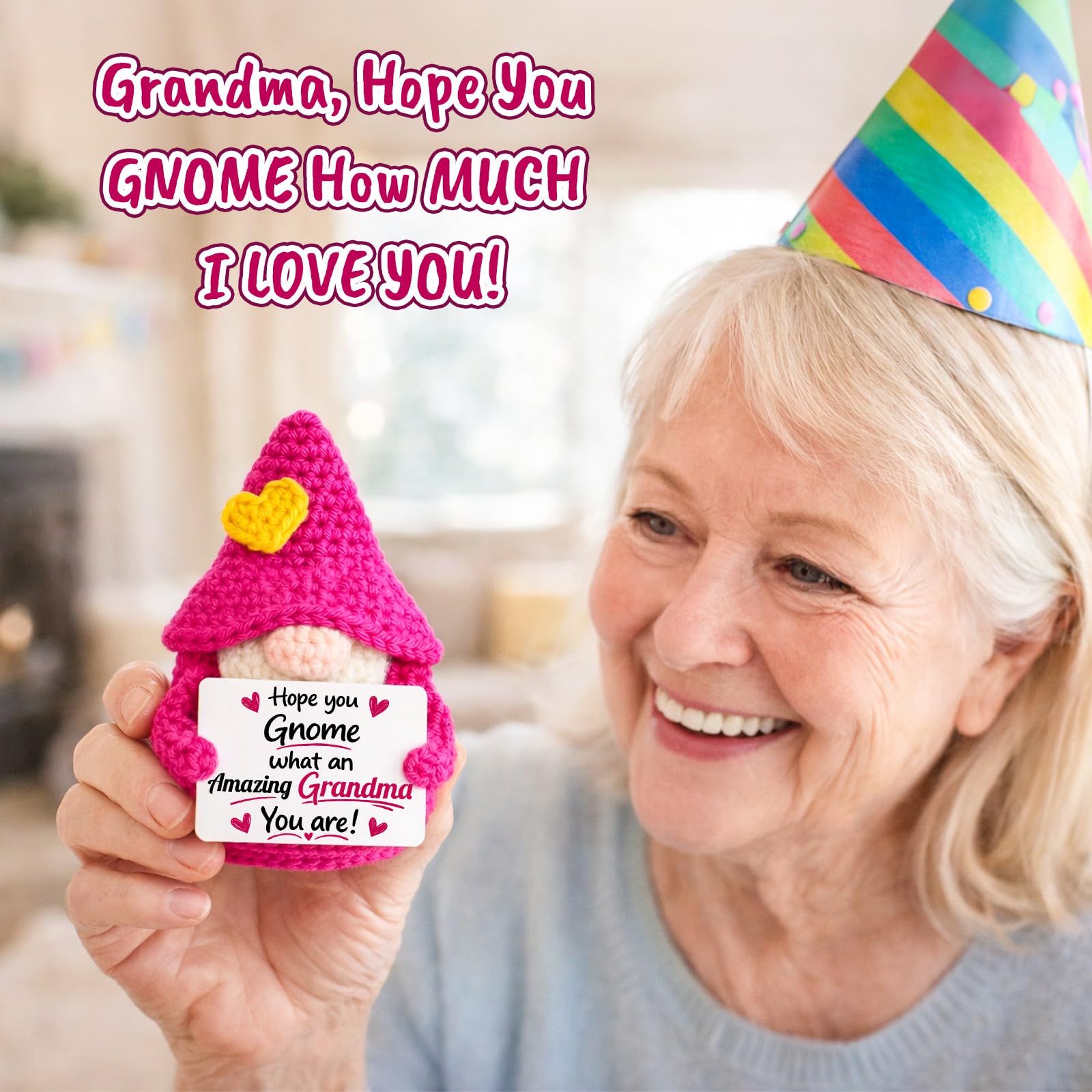 Grandma Gifts for Birthday Christmas - Funny Gnome Gift for Great Grandma Nana Gigi Mimi Grandmother from Granddaughter Grandson Grandkids, Grandparents Day Mothers Day Gnomes Present