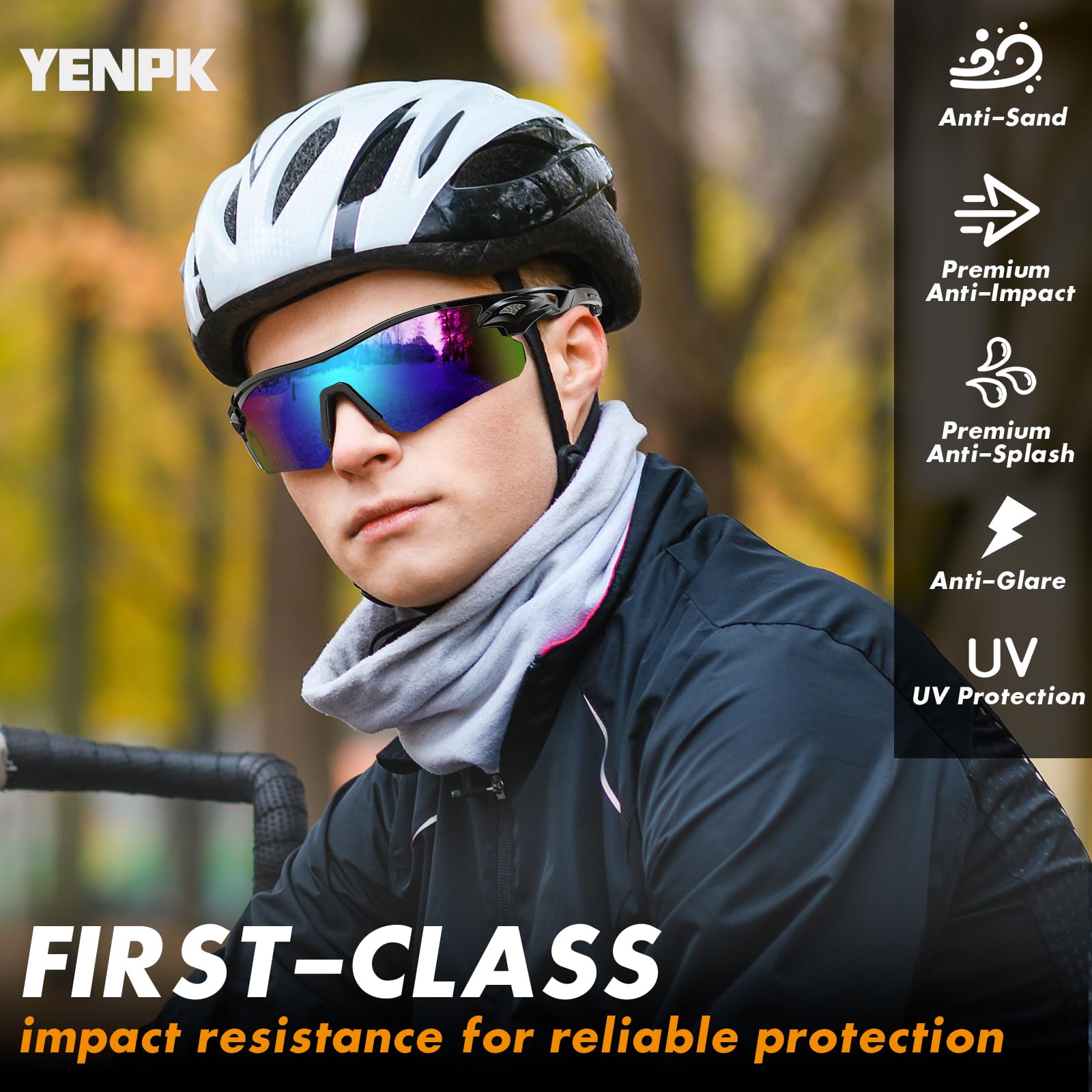 Lot de 6 lunettes de sécurité ANSI Z87.1 + lunettes de protection UV, résistantes aux chocs, anti-rayures, pour homme et femme