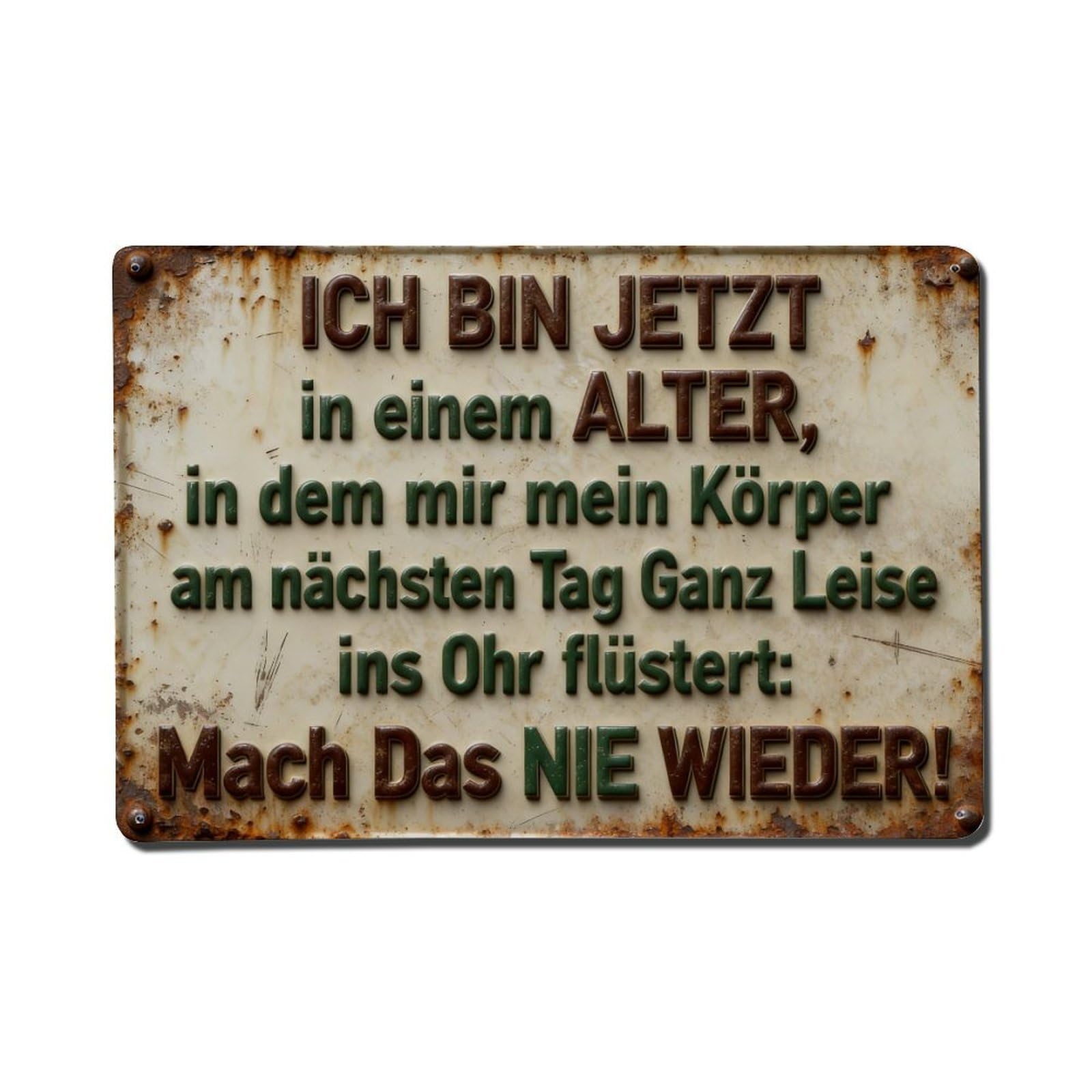 Funny German Vintage Metal Tin Sign Retro Wall Decor Poster, Ideal for Home Office Living Room Bar Man Cave, 8x12 Inch
