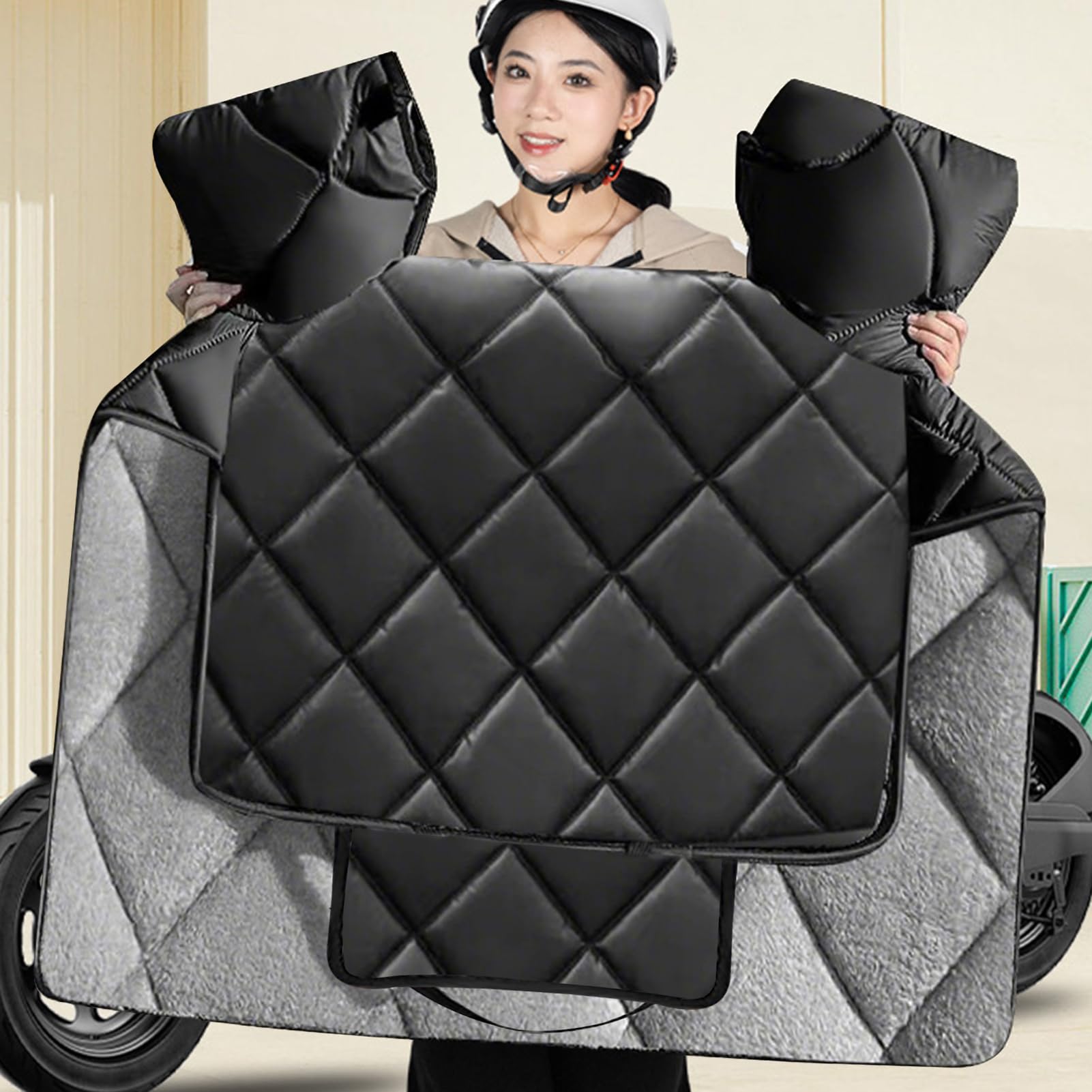 Pare-Brise Vélo Électrique Protecteur Confortable en Cuir PU