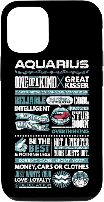 iPhone 12/12 Pro Aquarius Facts Funny Zodiac Sign Graphic Case