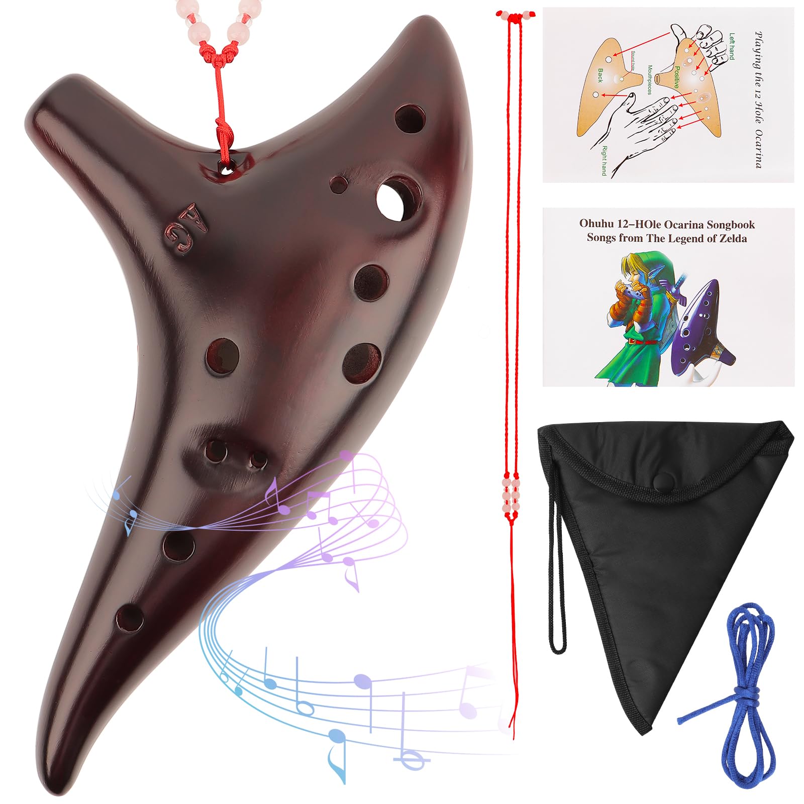 Ocarina Instruments de Musique Des pistes de Base pour Enfants Adultes Fumés Instrument de Musique Cadeau pour Enfants Et Adultes