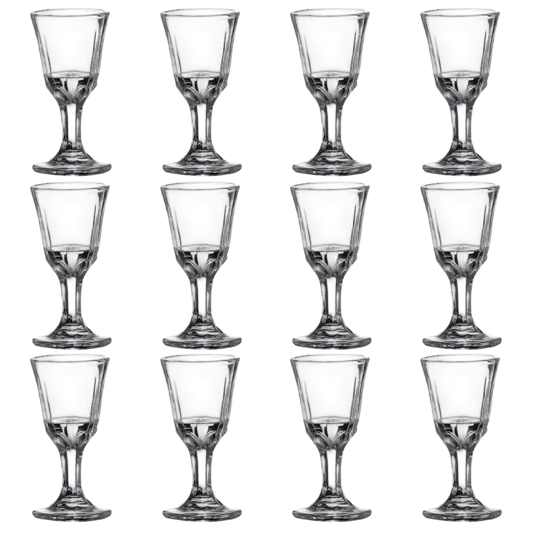 Mini copas de chupito de 12 piezas, 10 ml de vaso de vino mini con base, pequeñas tazas de vidrio para vino, tequila, whisky, espíritus