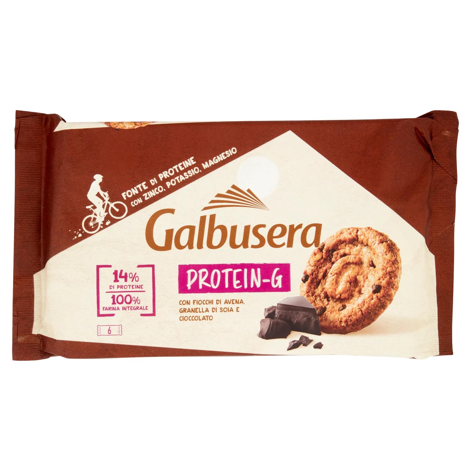 Biscotti Proteici 300g Protein-G Frollini con Avena e Cacao Ricchi di Proteine Snack Fitness Variazioni 4/8/12 Confezioni (12 PEZZI)