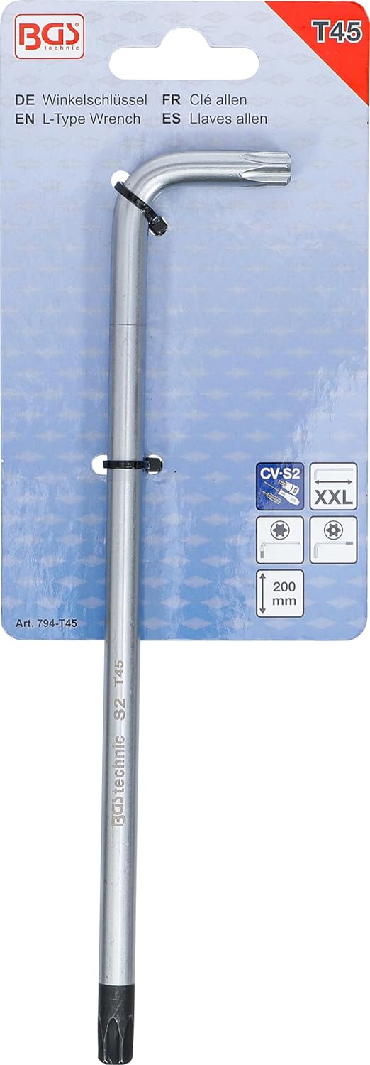 BGS 794-T45 | L-Type Wrench | extra long | T-Star tamperproof (for Torx) T45