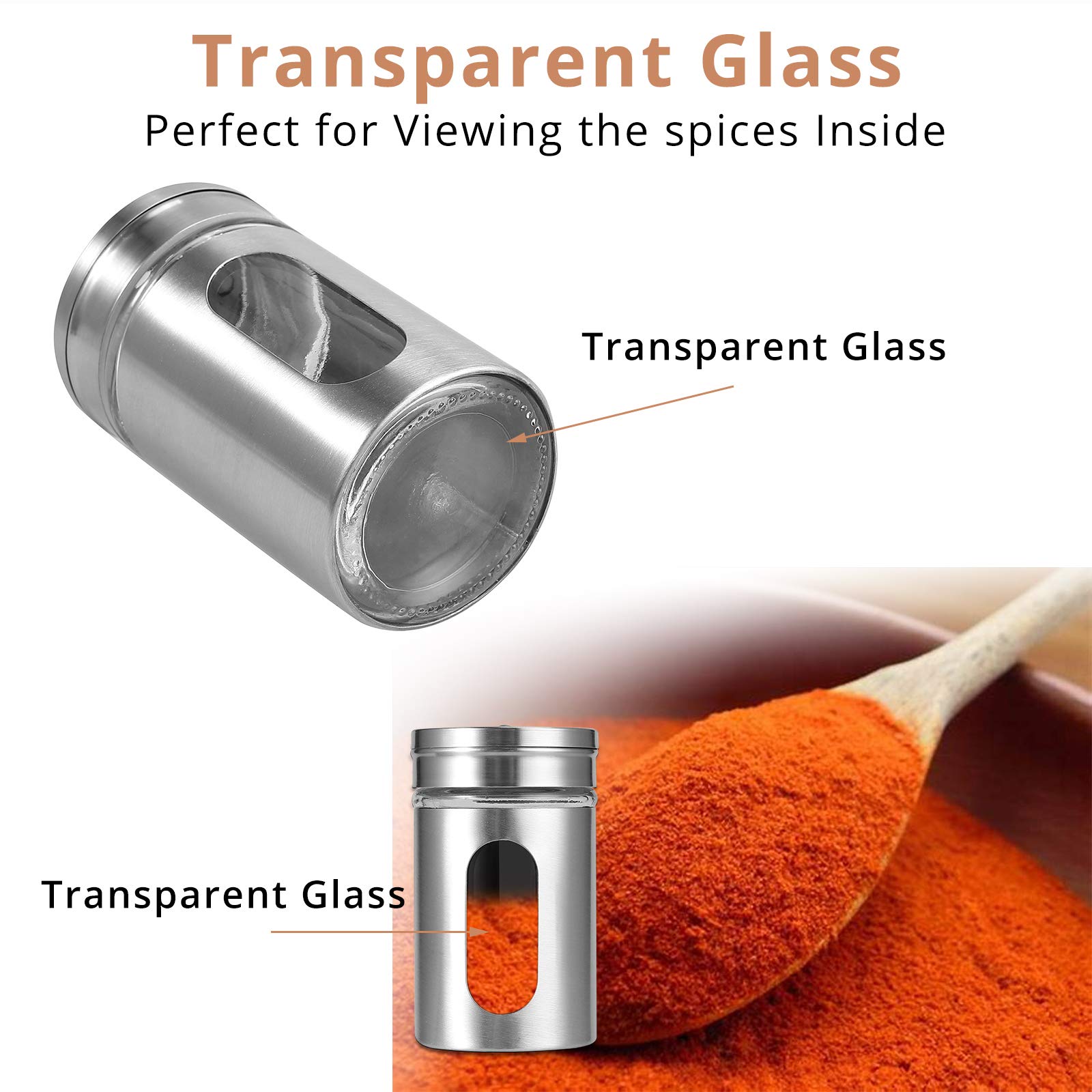 Barattoli Spezie Magnetici In Acciaio Inox 12 Pezzi - Porta Spezie Con Etichette Per Cucina - Foto 9