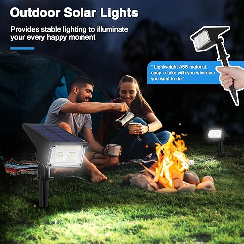 Miniatura 8 de ZJOJO Luces solares para exteriores, impermeables, IP65, 40 LED, 4 modos de iluminación, luces solares para jardín y patio, luces solares para