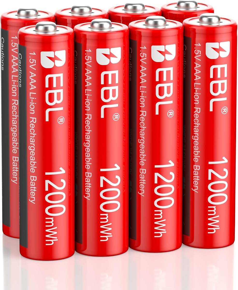 EBL Rechargeable Lithium AAA Batteries