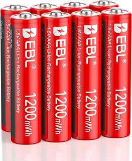 EBL Rechargeable Lithium AAA Batteries