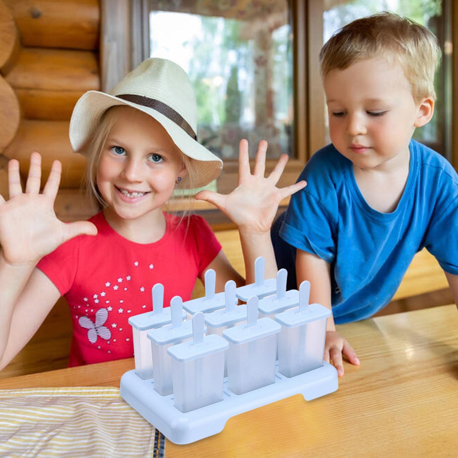 Popsicle Mold, Individual 9 Pieces Popsicle Molds Reusable Ice Popsicle Maker Ice Pop Mold | Homemade Ice Pop Maker, Making Supplies