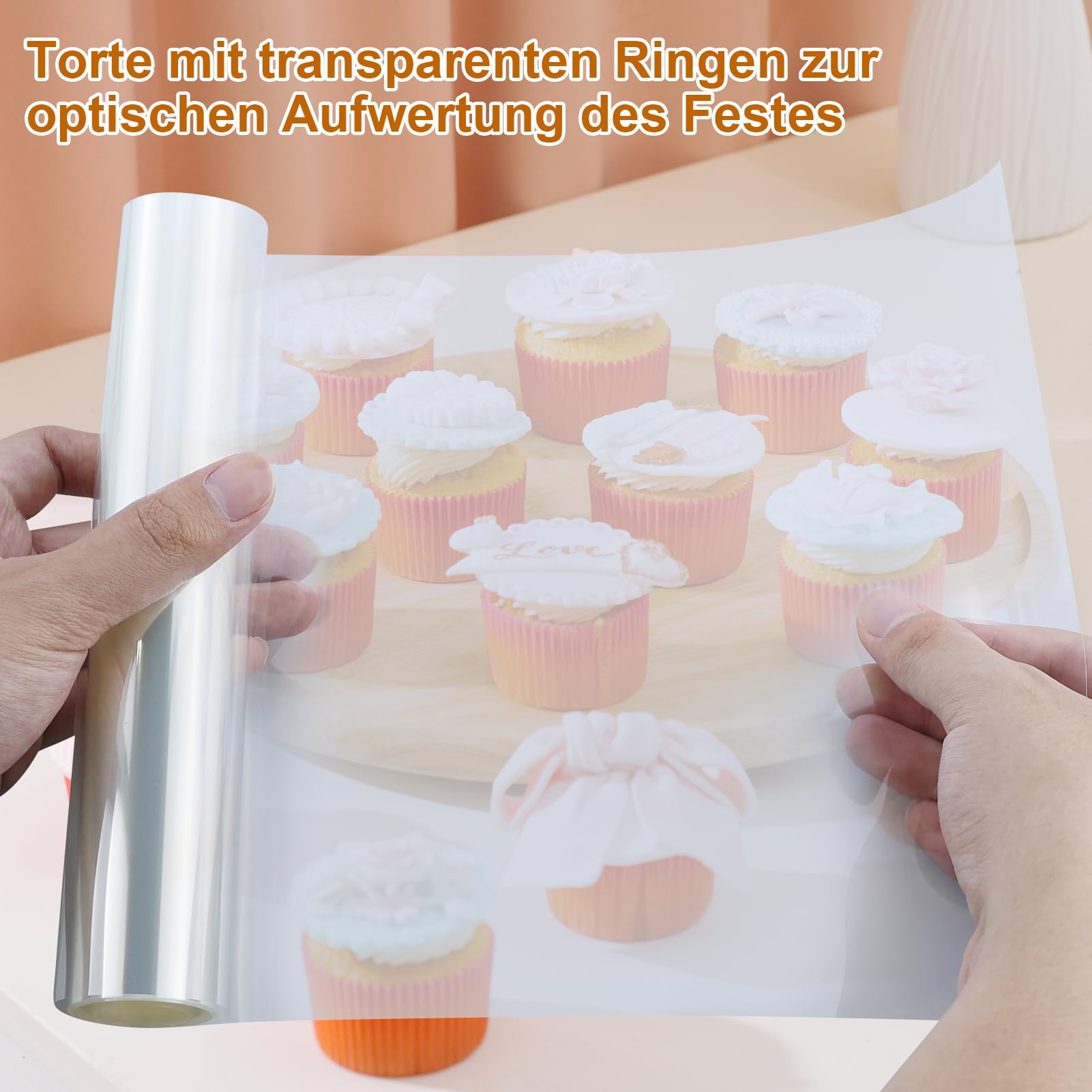 Rotolo Di Acetato Trasparente Per Torte: 20 Cm X 10 Metri, Bordo Per Dolci In PP Alimentare, Morbido E Facile Da Tagliare