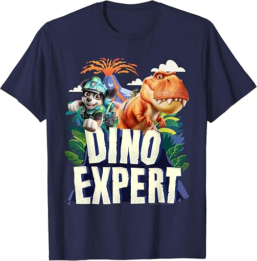 Paw Patrol The Dino Movie Rex and Timmy Dino Expert T-Shirt