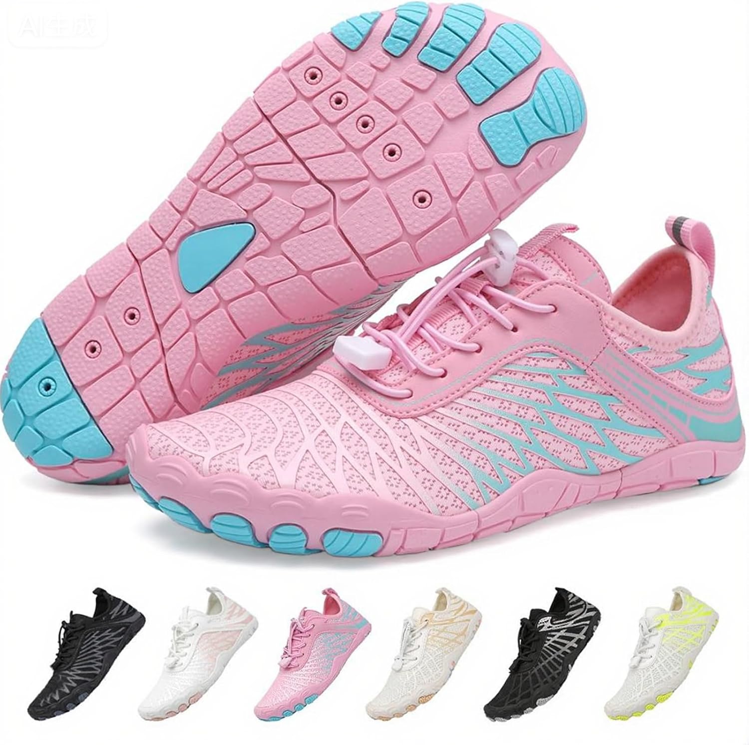 Barefoot Shoes for Women & Men, Grounded Walking Hiking Barefoot Shoes, Wide Toe Box Non-Slip Water Athletic Footwear, Comfortable Vitality Barefoot Footwear, Trail Running Sneakers Unisex