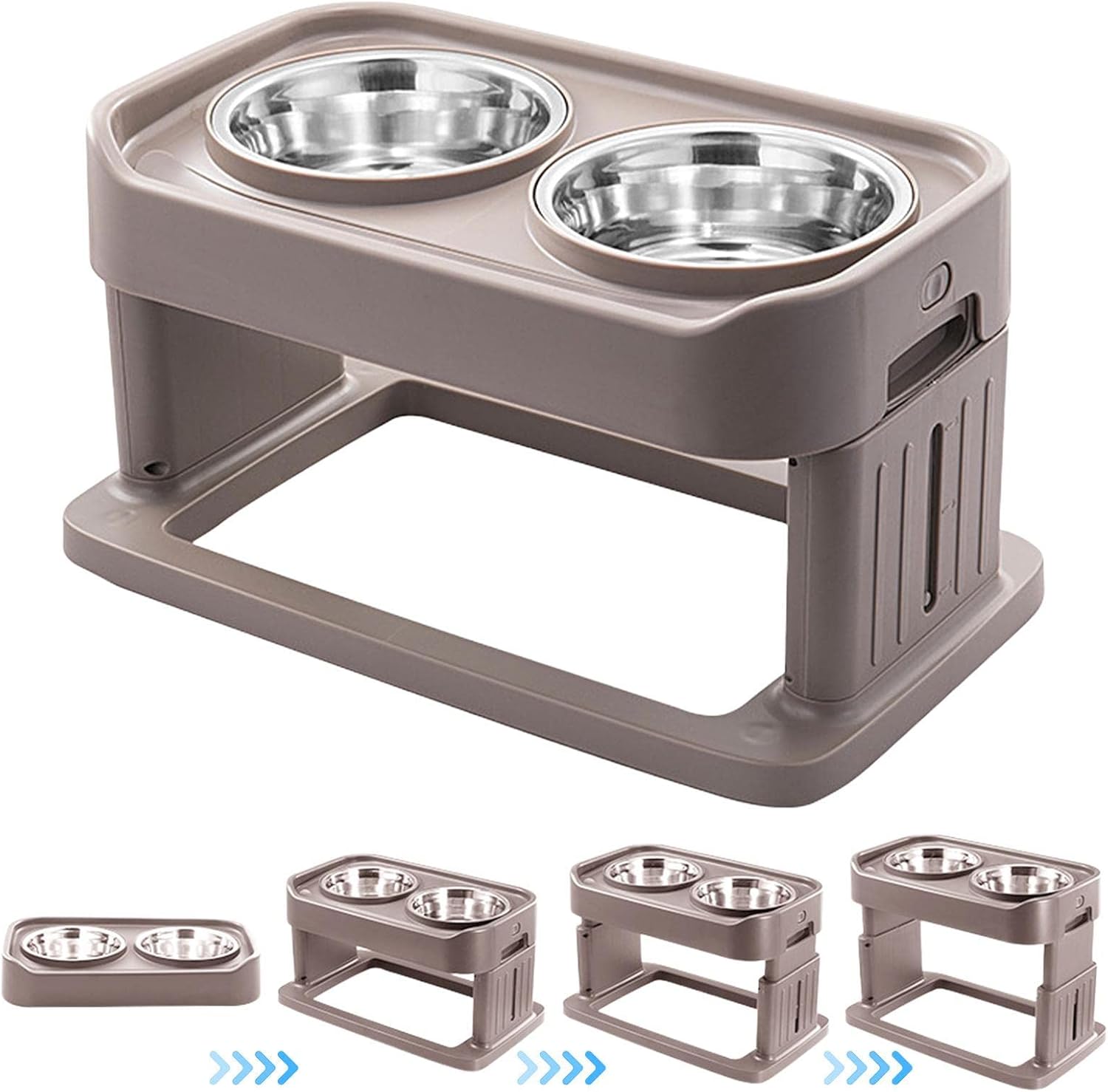 Elevated Dog Feeder Height Adjustable Dog Bowl Holder,3 Heights Dog