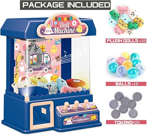 Miniatura 2 de Mini Claw Machine Toys for Kids, Candy Grabber & Prize Dispenser Vending Machine with Music & Light, 60 Seconds Countdown, 2 Power Supply Modes, for