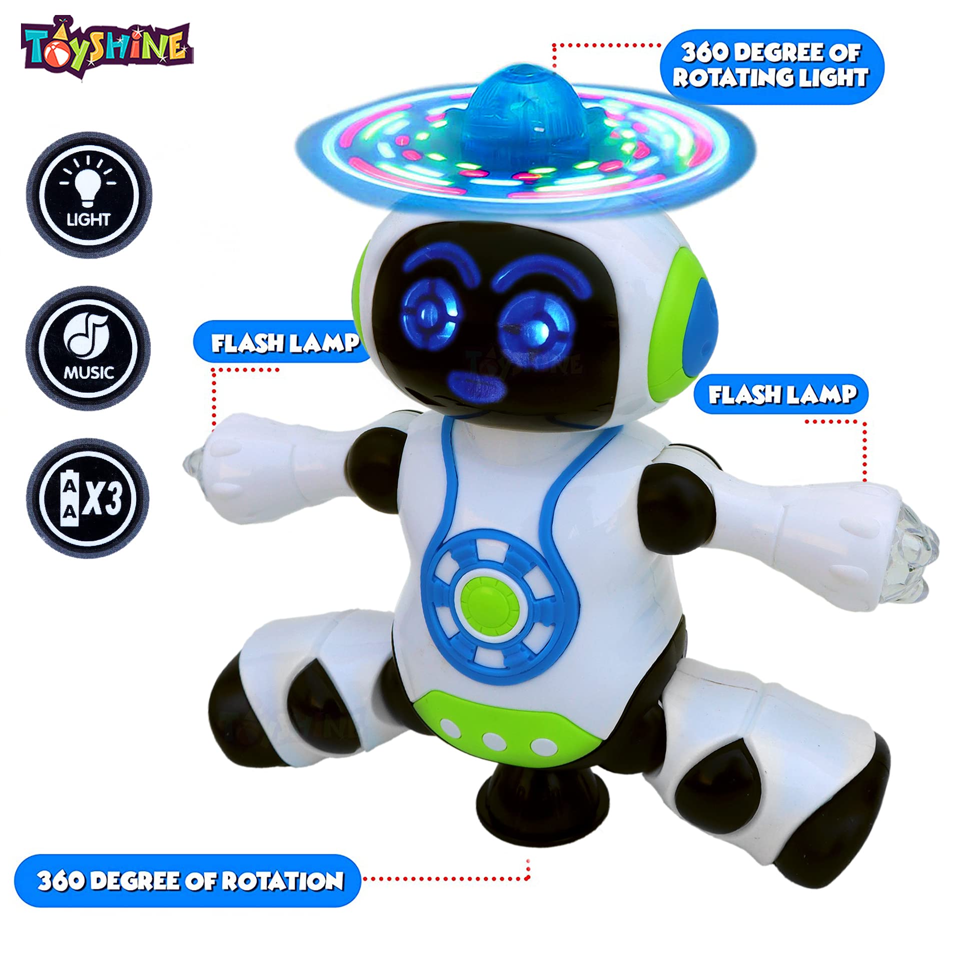 Buy Toyshine Electro Dancing Robot with 3D Lights and Music, Multi