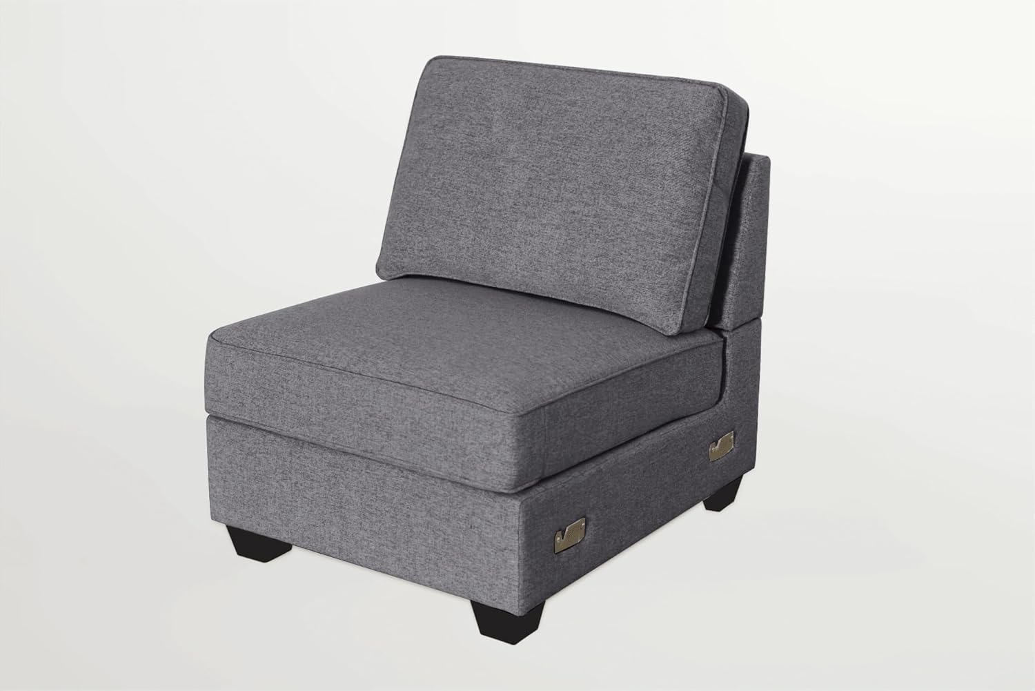 L Lengend Vansen Armless Chair Module for Modular Sofa Couch (Dark Grey)