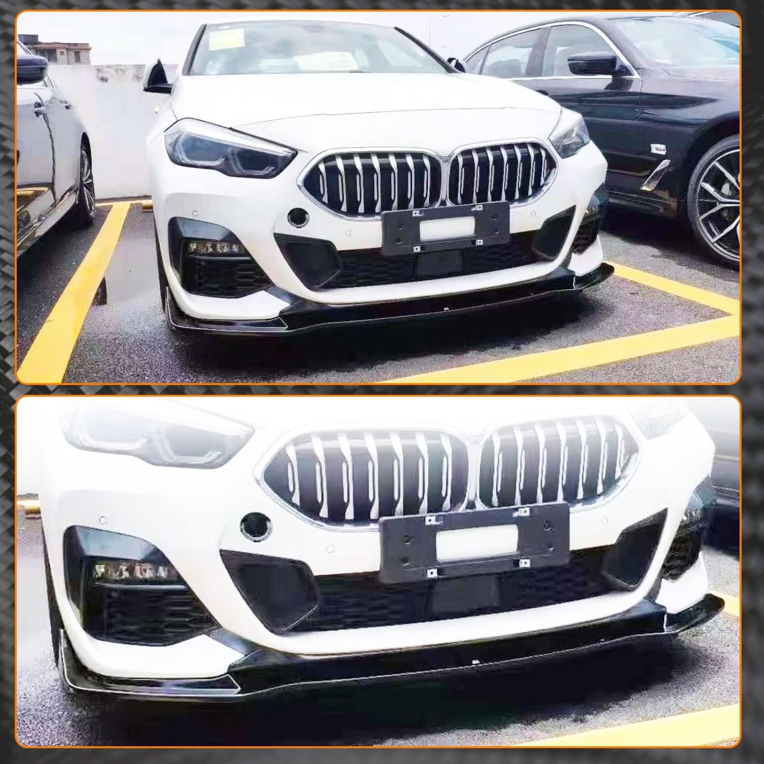 Carbon Fiber Front Bumper Lip Fits for BMW 2 Series F44 228i xDrive Gran Coupe Base Sedan 4-Door 2020-2021 CF Factory Outlet Chin Spoiler Splitter Protector