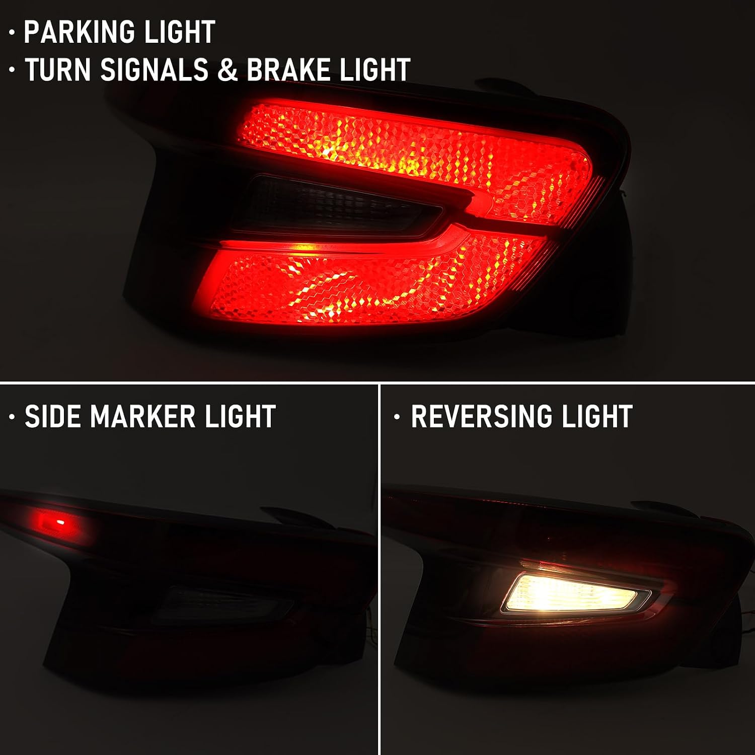 Huray Left Halogen Tail Light Fit for Chevy Trax 2024 2025 LH Taillight Back lamp Rear Brake Lamp Assembly OE Style Replacement for 42865504 (Driver Side)