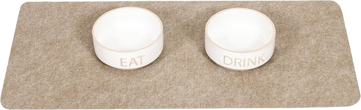 G-Floor Drip & Dry Absorbent Pet Food Bowl Mat 6-Pack (12 in. x 20 in., Blue) - Absorbent Layer with Waterproof Vinyl Backing Protects Your Floor