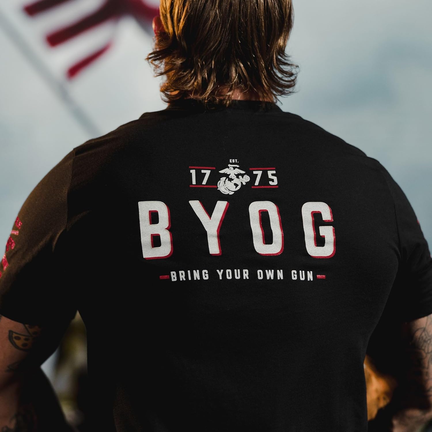 Grunt Style USMC Tun Tavern B.Y.O.G Men's T-Shirt - Image 9