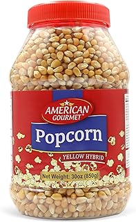 American Gourmet Popcorn 850 Grams - Crafted with premium corn kernels ensuring every bite delivers an unparalleled freshness and taste. Light and fluffy texture.