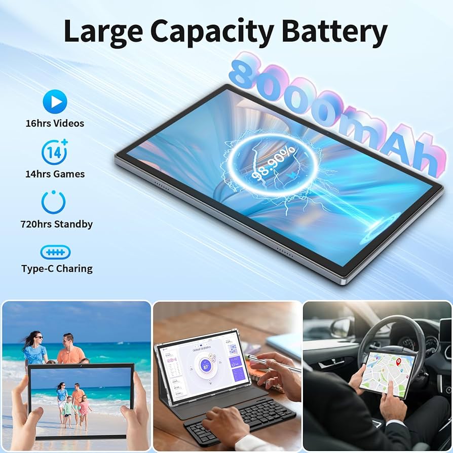 タブレットPC　Suxi Tablet Poker A3　Android14 SUXI Tablet Poker A3 10.1 Inch Android 14,12GB(4GB+8BG)RAM+