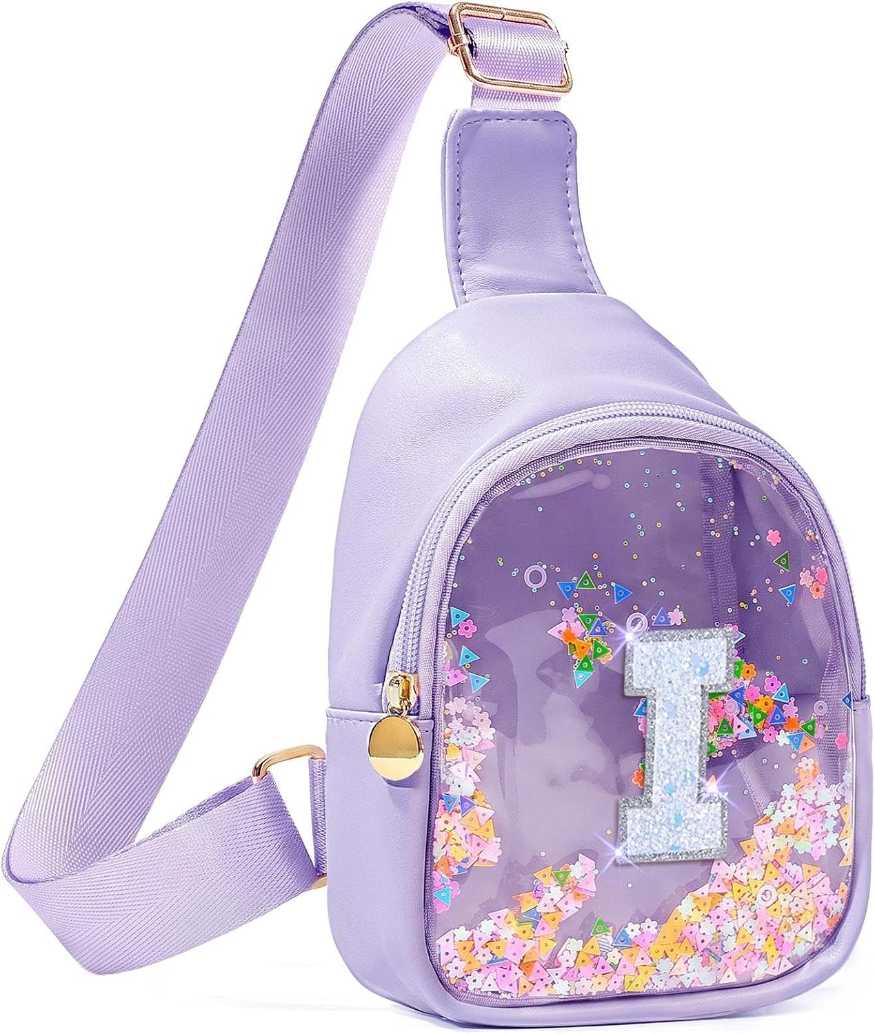 COSHAYSOO Purple Toddler Little Girls Purse 2 3 4 5 6 7 Year Old Kids Sling Bag Initial Crossbody Pouch, Stylish Trending Cute Birthday Christmas Presents Halloween Thanksgiving Gift Ideas Letter I