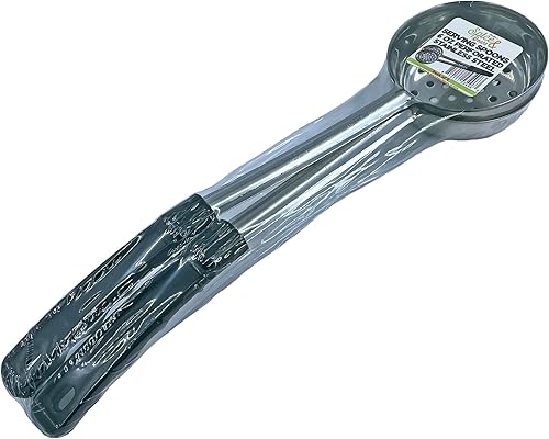 Vista 19 de Cuchara de servir de acero inoxidable para control de porciones, paquete de 2 (2 onzas perforadas)