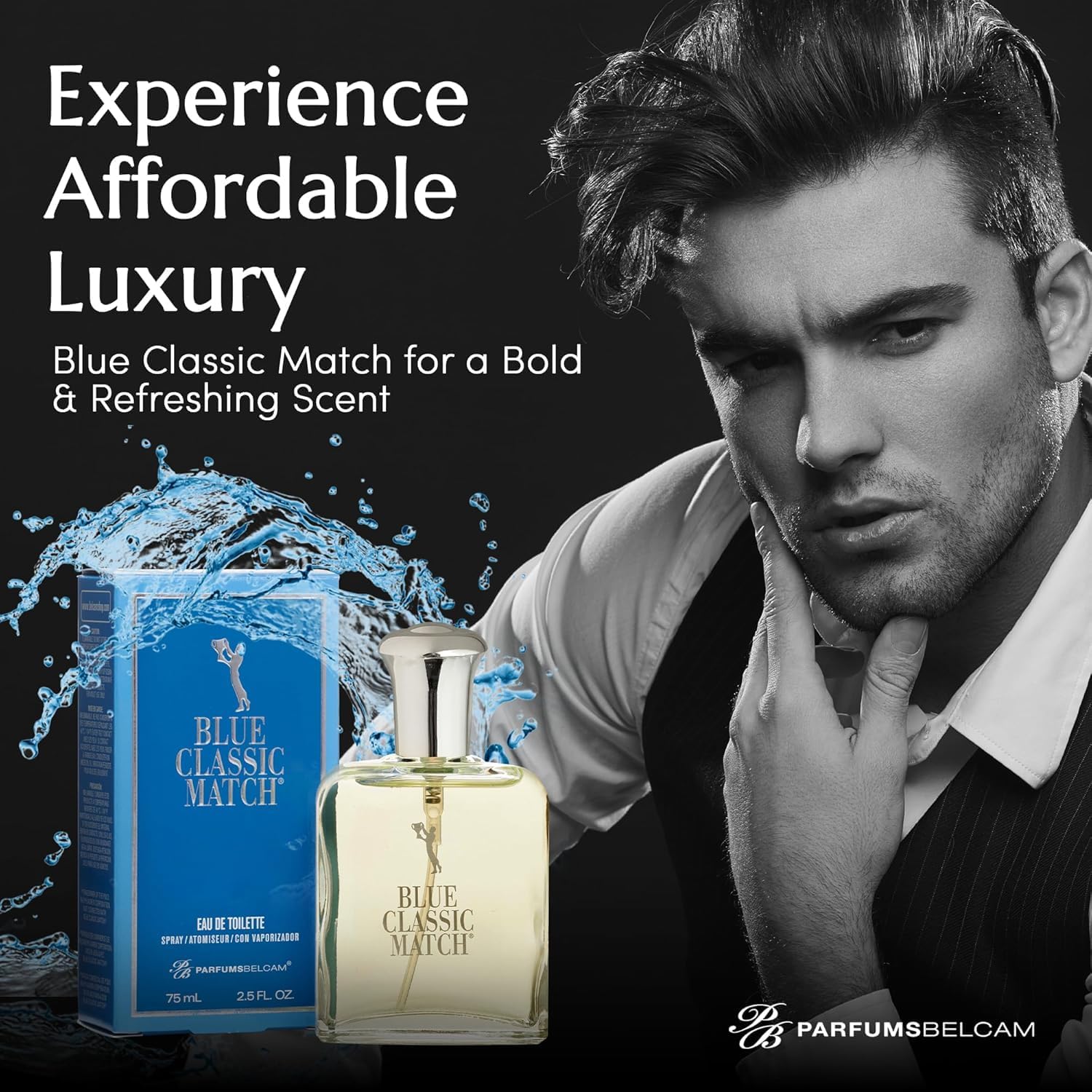 PB ParfumsBelcam CM Deep Blue Eau de Toilette Spray for Men – Fresh Aquatic Citrus Cologne with Bergamot, Marine Notes & Musk – Clean Masculine Scent, Affordable Everyday Cologne, 2.5 Fl Oz - Image 5