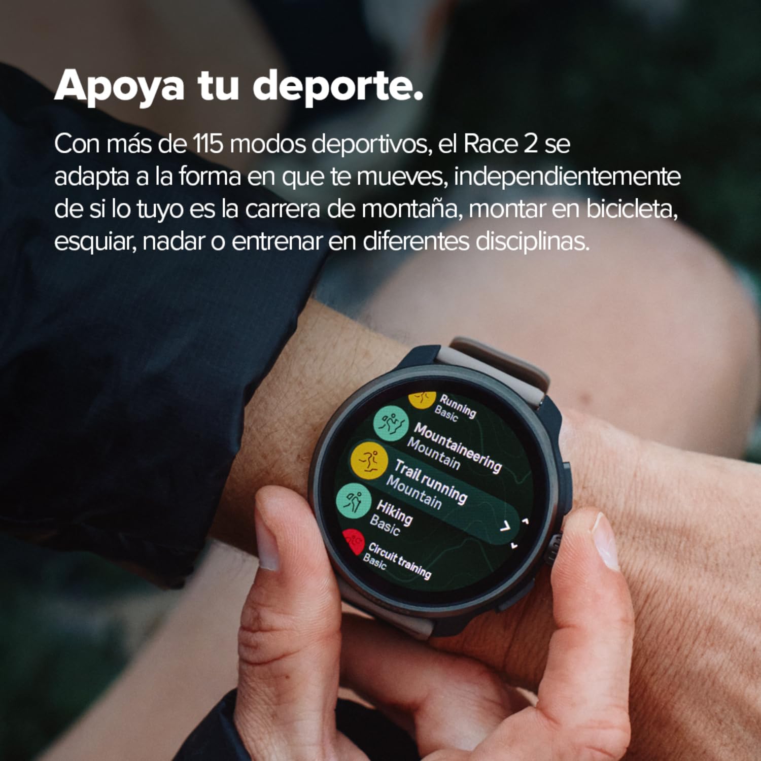 Suunto Race 2 Reloj Deportivo GPS, Pantalla AMOLED 1.5” con 115+ Modos | Navegación mejorada, 18 días de duración de la batería, GNSS de doble banda, mapas sin conexión, entrenamiento avanzado