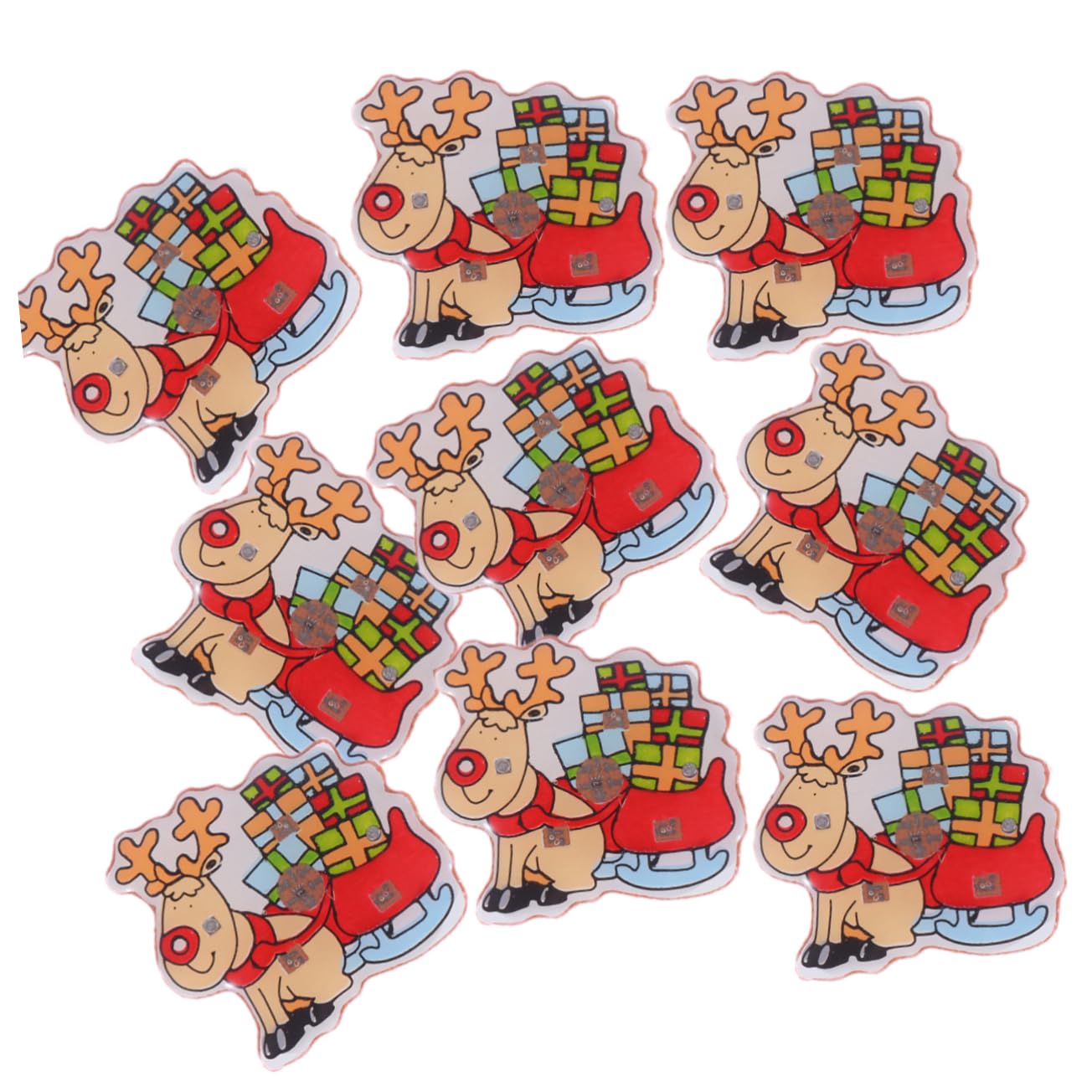 75 Piezas broches de brillo de navidad insignias de navidad broche de Papá Noel iluminar broches led lights lamparas led ramillete de joyas de navidad alfileres de esmalte luminoso