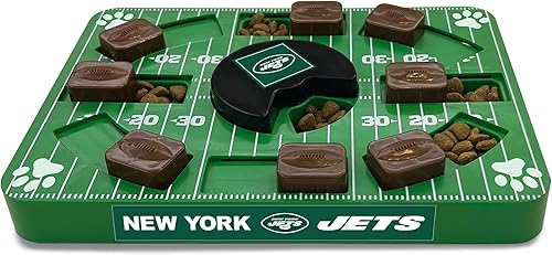 Pets First NFL New York Jets - Juguete de rompecabezas, juguete interactivo para perros