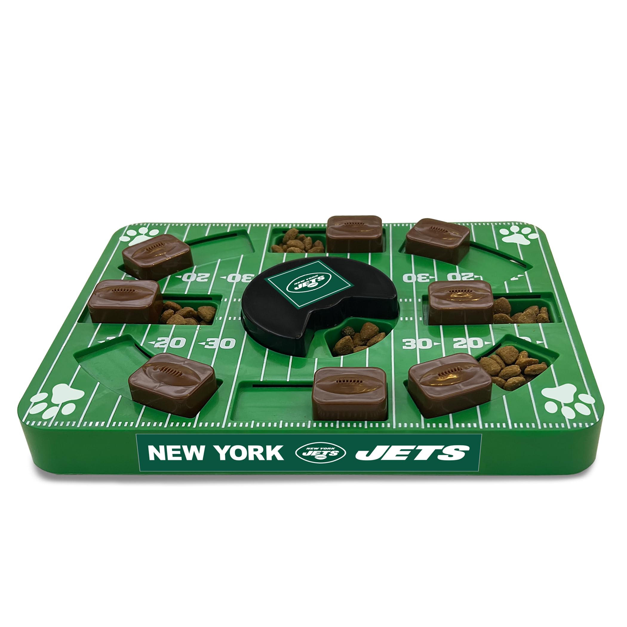 Pets First NFL New York Jets Puzzle Toy for Dogs, Slow Feeder Board for Pets, Interactive Doggie Treat Toy