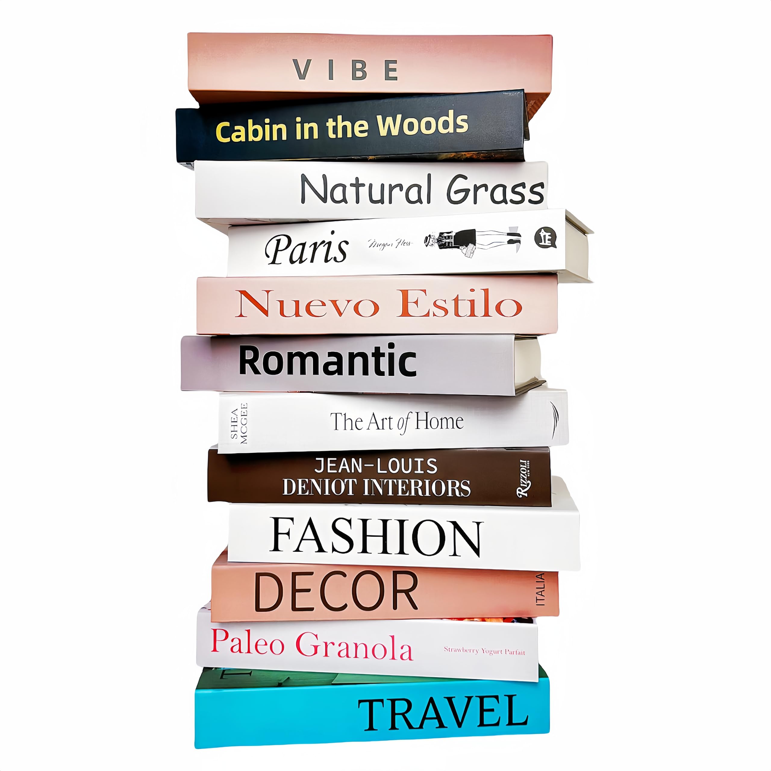 12 libri decorativi per la casa: Ediactcyl libri decorativi finti per tavolino e mensole, decorazione per casa, ufficio, bar, tavolo, libreria, espositore
